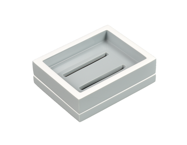 Cool Gray with White - Soap Dish - L-66CGW