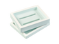 Duck Egg Blue with White - Soap Dish