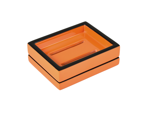 Orange with Black - Soap Dish - L-66OBT
