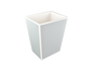 Cool Gray with White - Rectangle Wastebasket