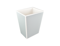 Cool Gray with White - Rectangle Wastebasket - L-73FSCGW
