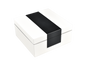 White with Black Center - Hinged Box - PL-101WB