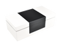 White and Black - Long Hinged Box - PL-105WB