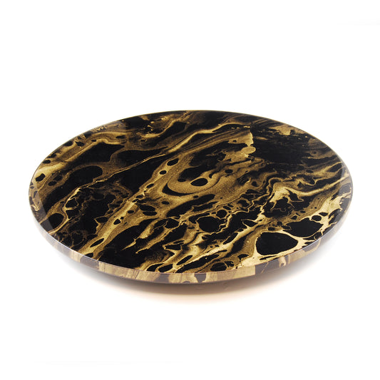 Black Gold Marble - Lazy Susan - L-33BGM
