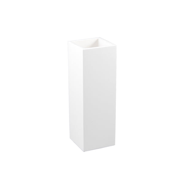 All White - 12" Tall Flower Vase - L-40W