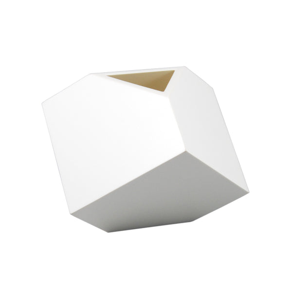 All White - Cube Vase - 7" SQ
