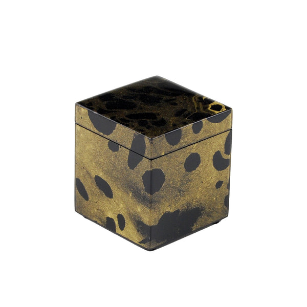 Black Gold Marble - Q Tip Box - L-86BGM