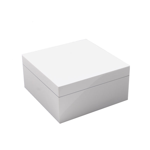 All White - Square Hinged Box - PL-102HW