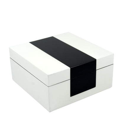 White and Black - Hinged Box - PL-102WB
