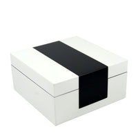 White And Black - Hinged Box - PL-102WB