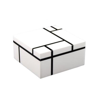 White Grid - Hinged Box - PL-102WGrid